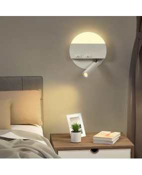 Modern minimalist circular LED lighting for study rooms, bedrooms, bedside reading, wall lights, creative corridors, background wall lights, wholesale
