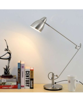 American style modern minimalist office painting designer work, business computer, long arm folding study, eye protection desk lamp