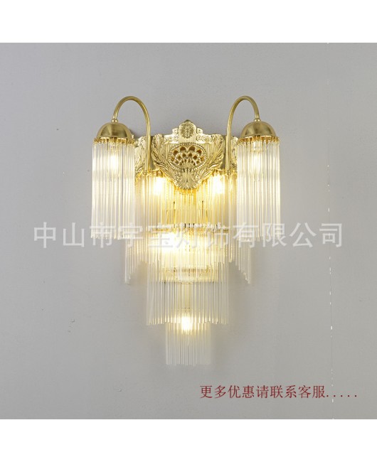 American style wall lamps for home decoration, villas, living rooms, bedrooms, corridors, study rooms, dining rooms, entrances, lobbies, stairwells, crystal lights