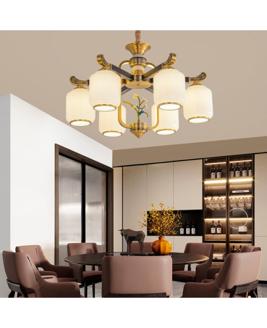 All copper new Chinese style pendant lamp, living room, bedroom, dining room, corridor, study room, modern, simple, retro, Zen style, Chinese style
