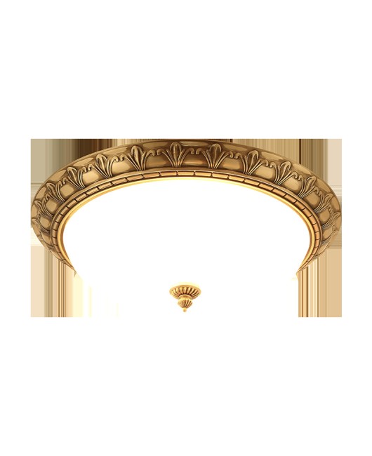 All copper ceiling light European retro imitation marble bedroom study dining room circular corridor balcony hallway hallway lighting fixture