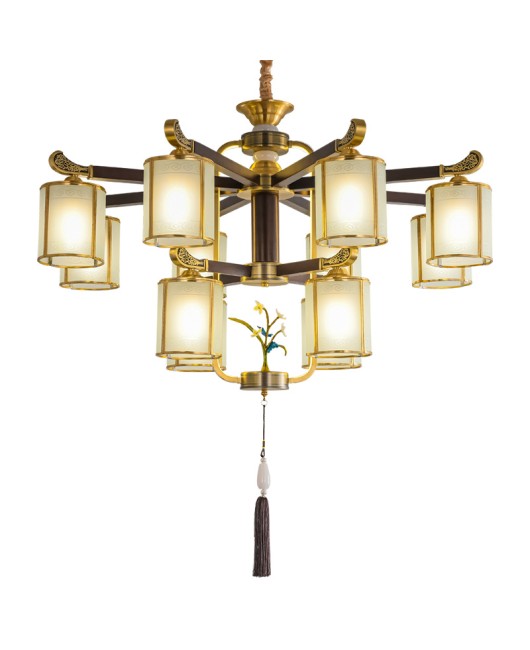 All copper new Chinese style pendant lamp, living room, bedroom, dining room, corridor, study room, modern, simple, retro, Zen style, Chinese style