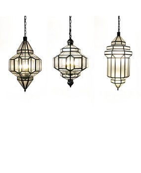 All copper Moroccan lampshade, simple pendant light, corridor staircase, hotel restaurant lobby, black glass metal light