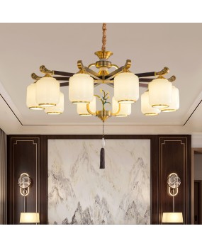 All copper new Chinese style pendant lamp, living room, bedroom, dining room, corridor, study room, modern, simple, retro, Zen style, Chinese style