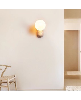 Cream style bedroom bedside wall lamp, Nordic minimalist staircase bathroom, Japanese style design, retro wall hallway lamp
