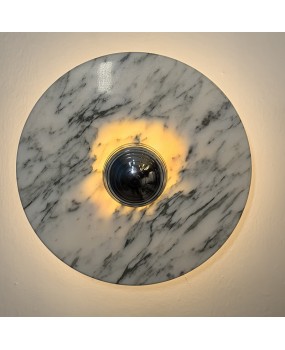 French style ancient Baoguli natural marble wall lamp, entrance hall, living room, bedroom, aisle, large white flowers, charging, wiring free
