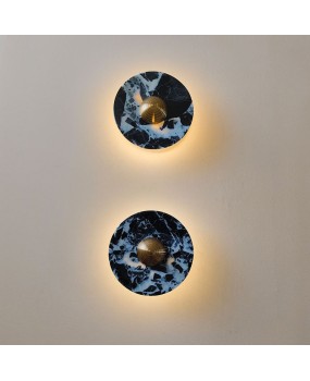French DIY Middle Ancient Baoge Natural Marble Wall Lamp Entrance Living Room Bedroom Corridor Background Wall Lamp