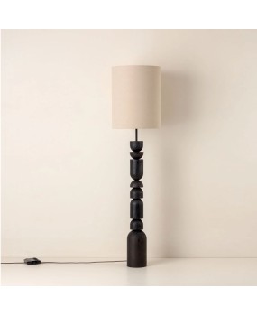 Nakaguwabi sabi style Aska floor lamp, retro creative designer, hotel model room, living room, solid wood decorative lighting fixture