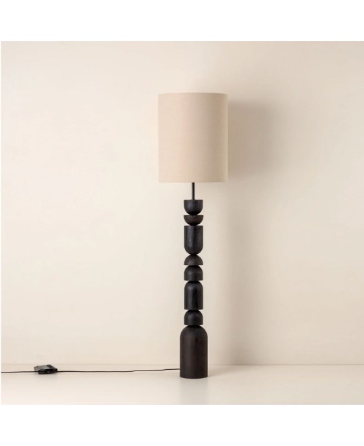 Nakaguwabi sabi style Aska floor lamp, retro creative designer, hotel model room, living room, solid wood decorative lighting fixture