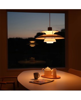 Danish Louis Poulsen PH5 restaurant UFO pendant light, postmodern Nordic designer dining table and bar desk lamp