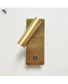 CE certified hotel room LED bedside reading light 3W surface mounted gold small wall lamp bedroom and room bedside installation
