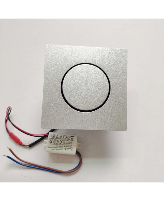 3W embedded reading wall lamp, hotel room model room, bedside lamp, automatic switch, rotatable spotlight, popular item