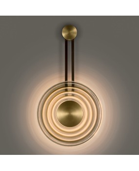 CE Nordic minimalist wall lamp, water patterned glass corridor lamp, hotel room restaurant decoration wall lamp, LED 12W