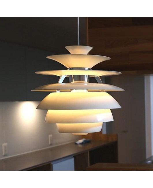 Nordic Snowball Pinecone Snowball Pendant, Danish Restaurant Table, Bedroom, Study, Vintage Designer Light Fixture