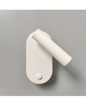 CE Nordic modern bedroom bedside reading light hotel room surface mounted rotatable small wall lamp sand white sand black 3W
