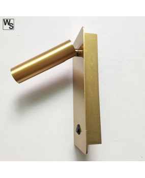 CE certified hotel room LED bedside reading light 3W surface mounted gold small wall lamp bedroom and room bedside installation