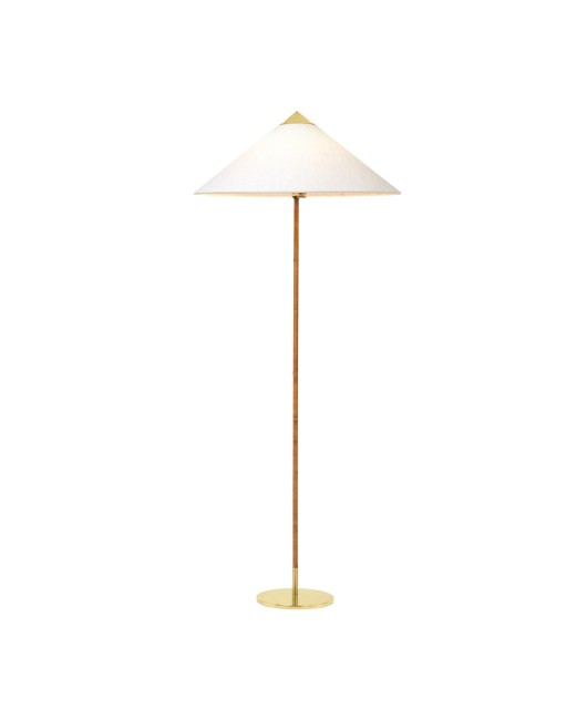 Denmark GUBI 9602 living room bedroom floor lamp French Nanyang retro wabi sabi style bamboo hat brass rattan lamp