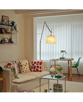 Artemide swing arm from Italy, antique living room sofa, floor lamp, bedroom study, industrial atmosphere, fishing light