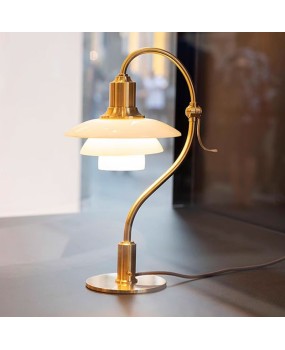 Danish classic designer Pulen PH2/2Table desk lamp, vintage Bauhaus study bedroom bedside lamp