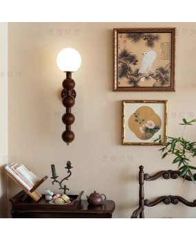 French style vintage cream style wall lamp for bedroom, master bedroom, bedside lamp, high-end feeling, retro living room, corridor, background wall lamp