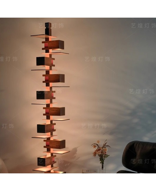 Medieval French Frank Nanyang Wind Water Villa Wood Wabi Sabi Style Living Room Floor Lamp Retro Designer Lamp