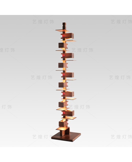 Medieval French Frank Nanyang Wind Water Villa Wood Wabi Sabi Style Living Room Floor Lamp Retro Designer Lamp
