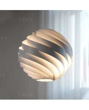 Danish designer Turbo French restaurant bar counter staircase chandelier study bedroom circular turbine living room lighting fixture