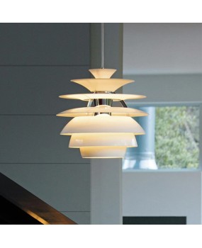 Nordic Snowball Pinecone Snowball Pendant, Danish Restaurant Table, Bedroom, Study, Vintage Designer Light Fixture