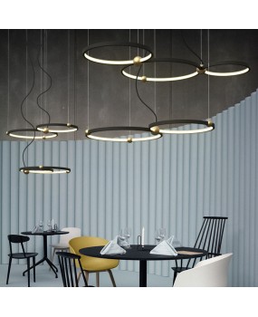 Postmodern minimalist creative circle Nordic living room personalized restaurant hotel sample room bedroom study bar counter pendant light