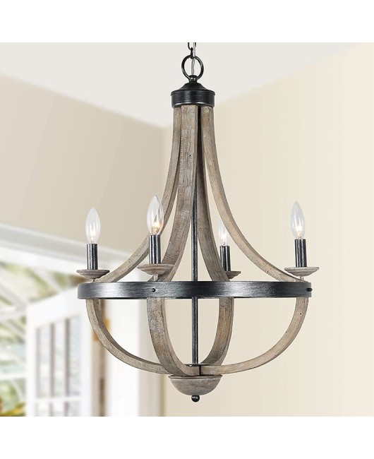 American countryside retro vintage creative wooden pendant light, living room, dining room, bedroom, coffee shop, staircase decoration lighting fixtures
