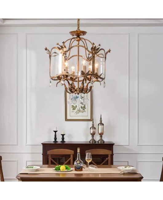 American restaurant pendant lights, vintage vintage dining table lights, French creative shops, commercial crystal lights, candles, bedroom lighting fixtures