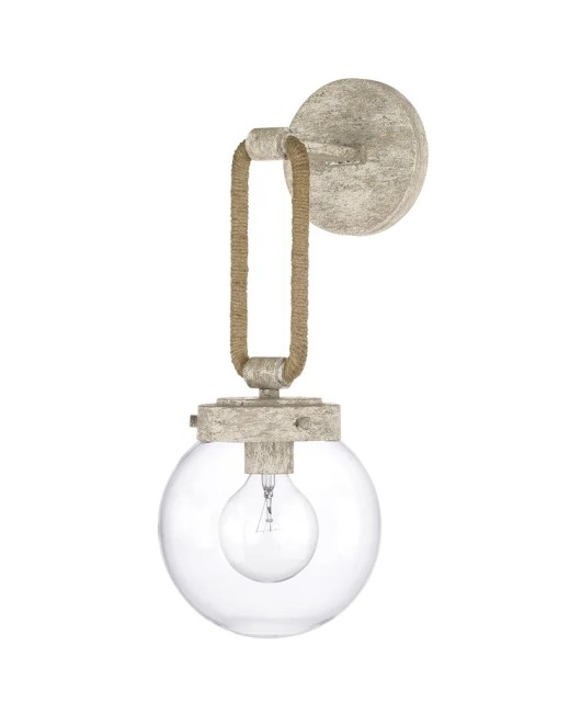 American glass hemp rope wall lamp retro industrial style creative living room TV background wall lamp bedroom bedside lamp