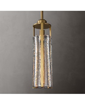 Creative modern simple copper Nordic crystal bedroom headboard pendant lamp glass dining room living room dining room bar counter pendant lamp