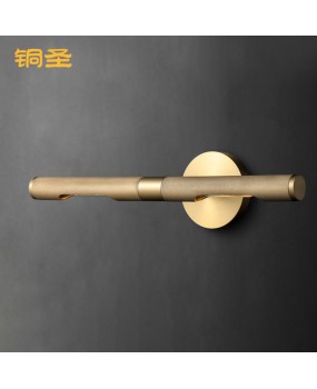 American style full copper mirror headlights, bedroom mirror cabinet lights, post-modern bathroom, toilet, washbasin wall lights