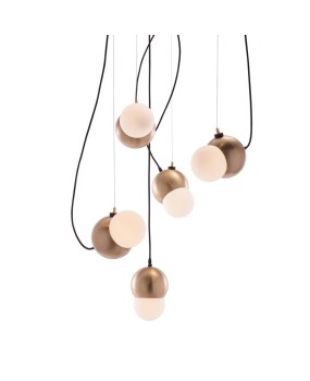 Nordic postmodern minimalist creative copper colored glass magic bean living room, dining room, bedroom bar counter, bedroom bedside pendant light