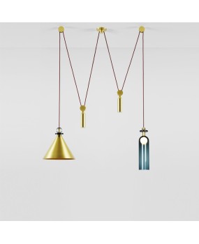 Creative postmodern minimalist style personalized glass chandelier bar counter restaurant caf é bar bedroom metal pendant light