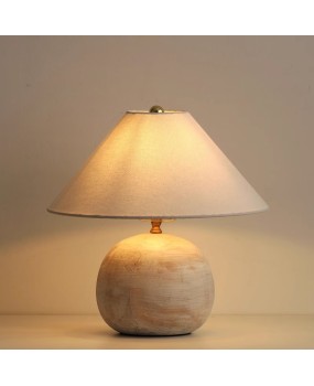 American countryside minimalist solid wood desk lamp French retro warm bedroom bedside lamp living room side table decorative lighting fixture