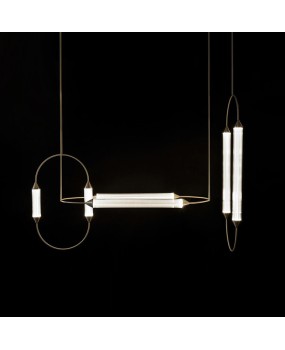 Nordic style bedroom, bedside lamp, living room, dining room, modern and minimalist creative bar counter, sample room, geometric lines, chandelier