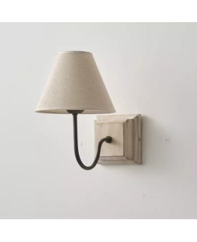 American countryside retro simple solid wood wall lamp, warm bedroom bedside lamp, living room dining room wall decoration lamp