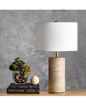 American creative desk lamp, bedroom bedside lamp, French designer style, retro and simple decoration, solid wood creative lighting fixtures