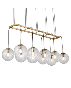Nordic modern minimalist living room dining room pendant lamp creative magic bean glass copper long clothing store bedroom bar desk lamp