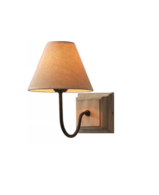 American countryside retro simple solid wood wall lamp, warm bedroom bedside lamp, living room dining room wall decoration lamp