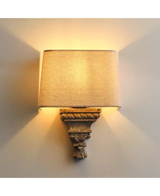 American style master bedroom wall lamp, hotel room bedside lamp, living room background wall lamp, creative French retro art lighting fixture