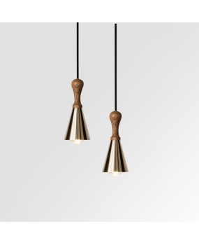 Bedhead pendant light, Nordic restaurant pendant light, modern and simple bar counter pendant light, copper color creative single head personalized bedroom light
