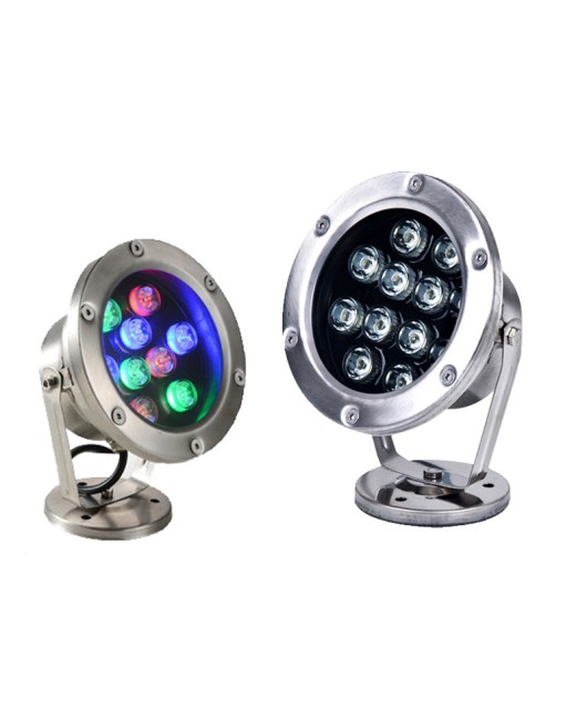 LED remote control underwater light 304 stainless steel fountain light underwater light spotlight spring pool pool light rainbow 24V