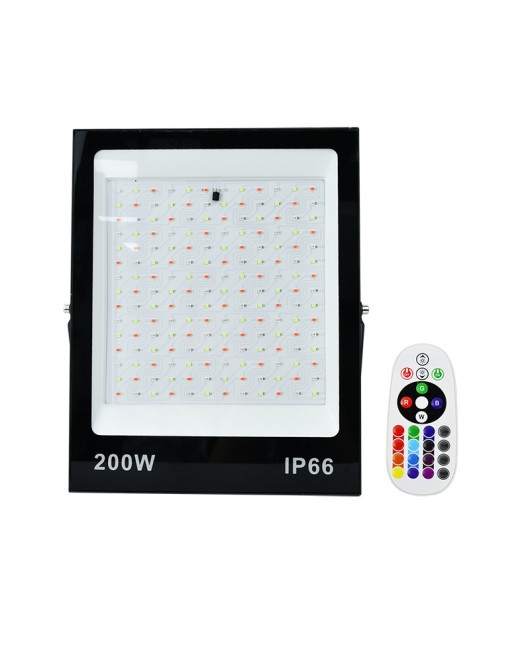 Cross border New Product Park Landscape 200W Colorful RGB Projection Light with Remote Control 100W Color Changing LED Flood Light