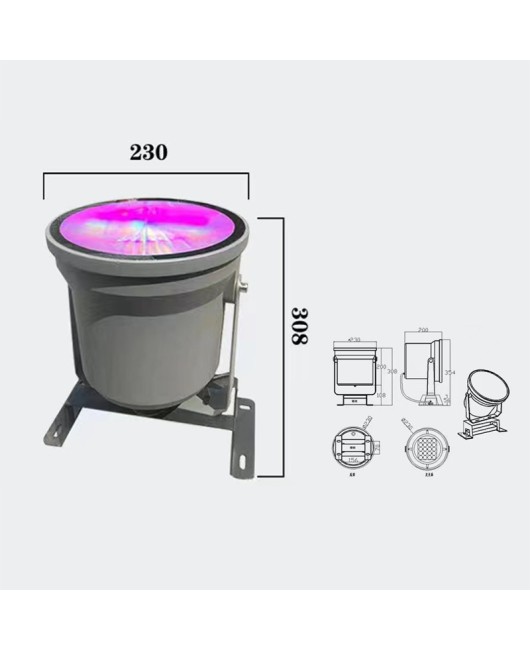 LED Rainbow Tree Light Outdoor Waterproof Outdoor Engineering Landscape Tree Light Spotlight