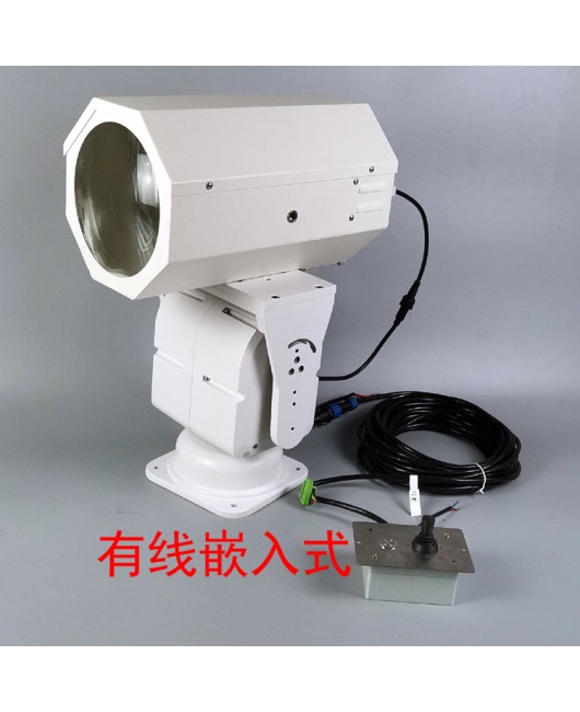 DC24V searchlight remote control for large cargo ships in navigation, yacht rotation, 220V long-range LED projection spotlight for ships