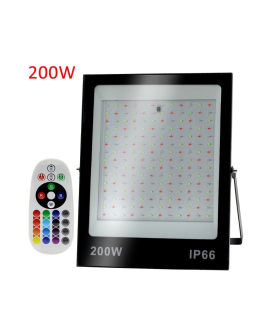 Cross border New Product Park Landscape 200W Colorful RGB Projection Light with Remote Control 100W Color Changing LED Flood Light