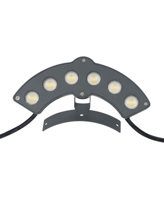 LED corrugated light outdoor ancient building spotlight rainbow crescent shaped low-power courtyard light waterproof yellow projection light